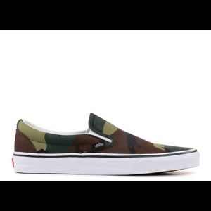 Vans CLASSIC SLIP-ON 'WOODLAND CAMO' Men’s size 6.5 women’s 8 camouflage
